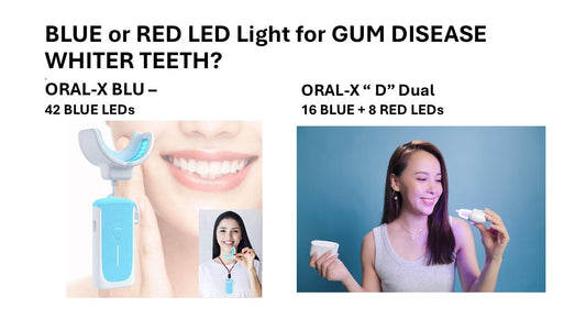 BLUE or RED LED Light for gum disease and whiter Teeth?